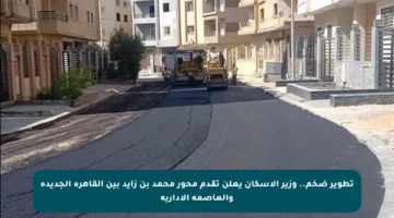 تطوير ضخم.. وزير الإسكان يعلن تقدم محور محمد بن زايد بين القاهرة الجديدة والعاصمة الإدارية